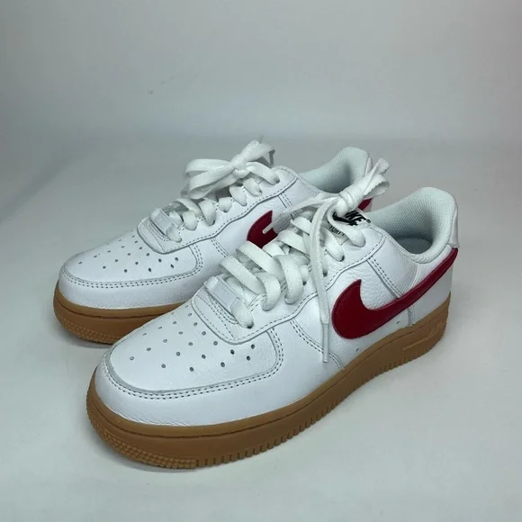 New Nike Air Force 1 Low By You 'Gum/White/Red' [DN4165-991] Women's Size 6 - Picture 4 of 6